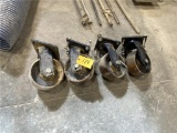 (4) 8” HEAVY DUTY CASTERS. SELLING BY THE PIECE