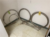 LOT OF STAINLESS STEEL CABLE & EYE ENDS