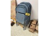 (8) METAL FOLDING CHAIRS. SELLING BY THE PIECE
