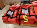 (4) STEARNS ADULT LIFE VESTS. SELLING BY THE PIECE