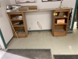 (2) BUILTIN CHERRY SHELF/BOOKCASES. SELLING BY THE PIECE