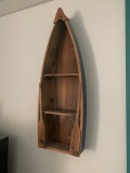 WOODEN BOAT WALL SHELF, 30