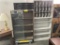 LOT: 2-BOOKCASES, (1) W/ SLIDING GLASS DOORS, 2-PAPER FILES