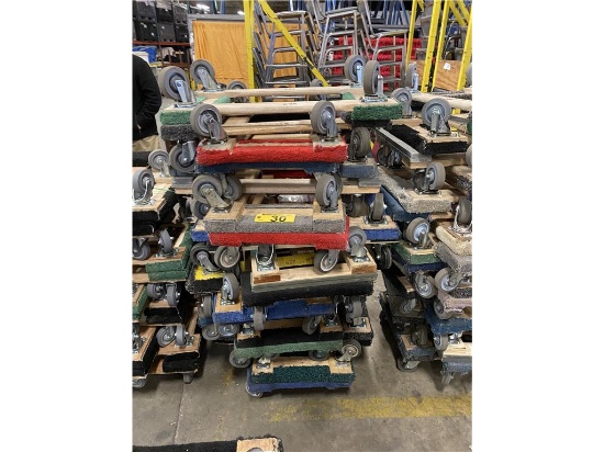 (24) 4-WHEEL DOLLIES SELLING BY THE PIECE