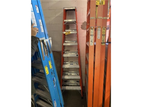(2) LOUISVILLE & WERNER FIBERGLASS STEP LADDERS