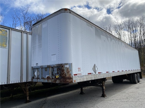 1986 FRUEHAUF T/A VAN STORAGE TRAILER W/LIFTGATE, S/N: 1H2V04521HH007406