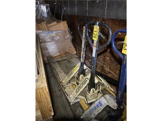(IN LOT 92 TRAILER) (2) CROWN HYD. PALLET JACKS 27"W X 48" L