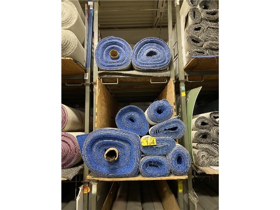 LOT: EMERALD TRADESHOW CARPETING, 16 OZ. POLYPROPYLENE W/ACTION BACK, COLOR: BLUE,