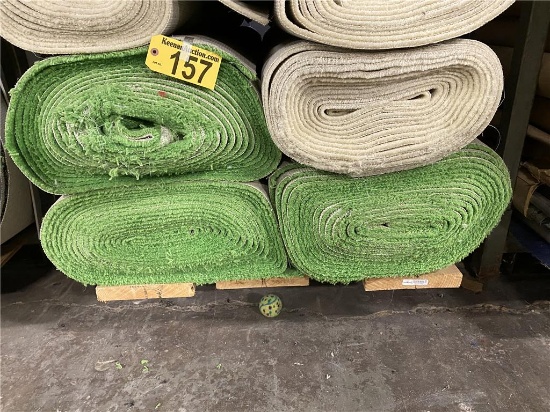 LOT: EMERALD TRADESHOW CARPETING, 16 OZ. POLYPROPYLENE W/ACTION BACK, COLOR: LIME GREEN,