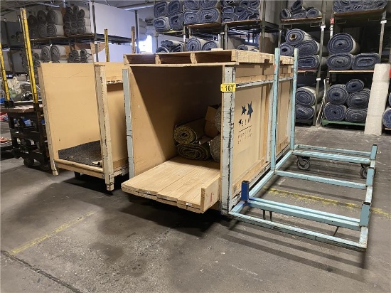 (3) CARPET DOLLIES, 4X9X4' POSTS ON CASTERS SELLING BY THE PIECE
