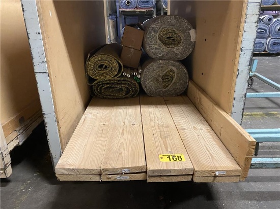 LUMBER & CARPET PADS, (9) 2X10X9.25