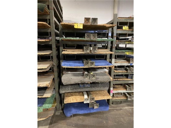 (12) STACKING WAREHOUSE PALLETS 7'L X 43"W X 4' POSTS SELLING BY THE PIECE