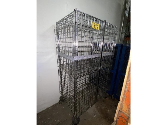 WIRE STORAGE RACK, SEVILLE CLASSICS 3'X2'X5'H ON CASTERS