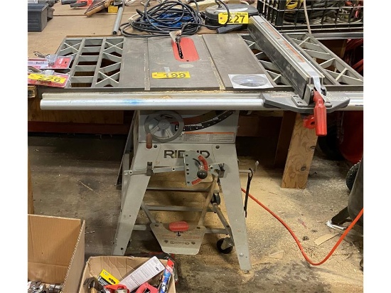 RIDGID TABLE SAW MDL. TS24241 S/N: 01010P0049
