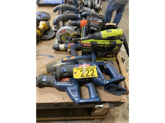 ASSORTED CORDLESS POWER TOOLS (10) AND CHARGERS