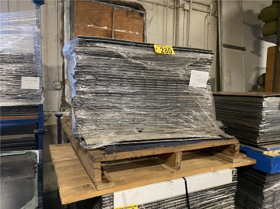 38 3'X3' PANEL SECTIONS OF SNAPLOCK WHITE MARBLE FLOORING (9) 12" TILES