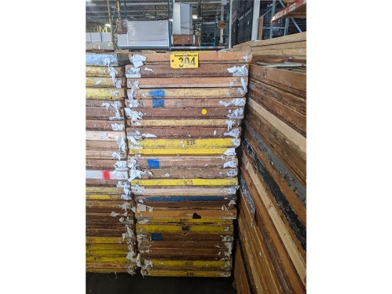 (150) WOODEN FOLDING TABLES 2'X6', 6-STACKS