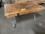 (250) WOODEN FOLDING TABLES 2'X4', 14-STACKS