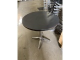 (14) BLACK TOP ROUND COCKTAIL TABLES, 30