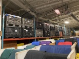 LARGE PIPE & DRAPE INVENTORY INCLUDES STORAGE CARTS, SHIPPING PALLETS, TRANSPORT RACKS, PIPE CARTS