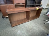 (2) WOODEN BOOKCASES, 36