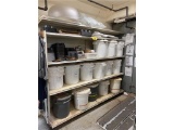 LOT: 2-SECTIONS OF WALL SHELVING, TOTAL SIZE: 8' X 84