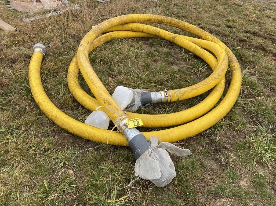 (2) 4" X 25'+/- WATER SUCTION & DISCHARGE HOSES, W/ ALUMINUM COUPLINGS