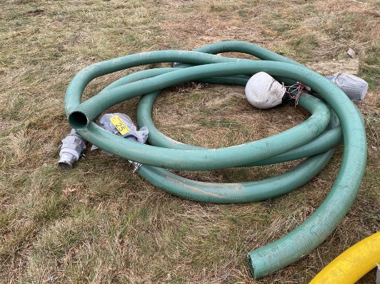 (2) 4" X 25'+/- WATER SUCTION & DISCHARGE HOSES, W/ ALUMINUM COUPLINGS