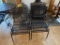 (2) WROUGHT IRON STYLE ROCKING PATIO CHAIRS