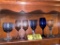 LOT OF 6-ASSORTED COLORED STEMWARE