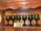 LOT OF 6-GREEN GOBLETS