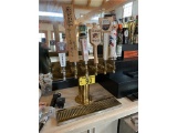 6-TAP DRAUGHT BEER TOWER, BRASS FINISH, LINES, KEG TAPS, PULLS