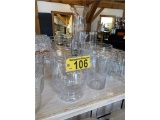 (5) ASSORTED CLEAR GLASS VASES