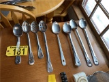 (11) ASSORTED S/S SPOONS, FULL, PERFORATED & SLOTTED