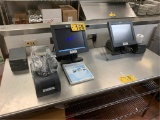 NCR POS W/ 2 MONITORS, (2) DELL OPTIPLEX 380, (3) TOUCH SCREENS, (1) SCANNER, (4) PRINTERS