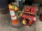 SAFETY LOT: (3) CONES, (2) FIRE EXTINGUISHERS, (4) FUEL CANS & (4) TRIANGLES