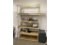 SHELVING UNIT W/ OFFICE SUPPLIES ON SHELVING, POLY SHEETING, WEATHER TECH FLOOR MATS