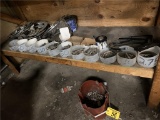 LOT OF ASSORTED WHEEL WEIGHTS, TIRE STEMS, MISCELLANEOUS
