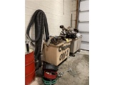 LOT: (2) SCRAP TUBS, EXHAUST HOSE & DRAIN CANS