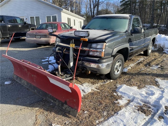 2003 CHEVROLET SILVERADO 1500 4X4 REG CAB, BOSS 7.5' PLOW, MILES: 165,154, S/N: 1GCEK14VX3Z235257