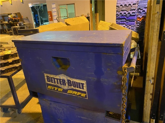 LOT: BETTER BILT SITE SAFES TOOL BOXES, 3' X 20" X 23" & PARTS BIN