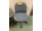 BLUE CLOTH UPHOLSTERED SWIVEL OFFICE CHAIR