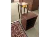 BOMBAY CO. PLANT STAND & MAHOGANY PAPER FILE