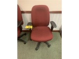 OFFICE STAR MULTI-TASK SWIVEL OFFICE CHAIR, CLOTH UPHOLSTERY, ARMS