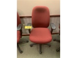 OFFICE STAR MULTI-TASK SWIVEL OFFICE CHAIR, CLOTH UPHOLSTERY, ARMS