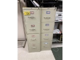 (2) 4-DRAWER LETTER SIZE FILING CABINETS