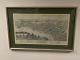 1878 MAP OF HALLOWELL MAINE