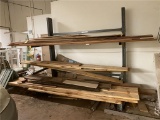 LOT OF ASSORTED LUMBER ON RACK