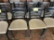 R-(4) LADDERBACK METAL FRAME DINING CHAIRS