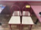 O-(4) CHARTERHOUSE FAN BACK DINING CHAIRS, METAL FRAME, PLASTIC SEAT